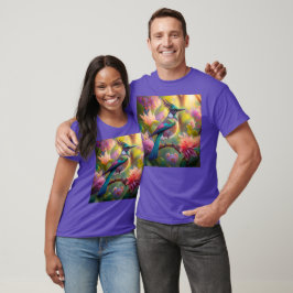 Camiseta Arrendajo de Cabeza Verde Ave de Fantasía