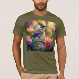 Camiseta Arrendajo de Cabeza Verde Ave de Fantasía
