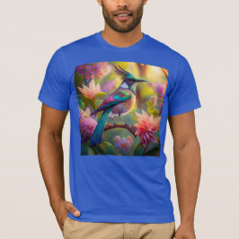 Camiseta Arrendajo de Cabeza Verde Ave de Fantasía