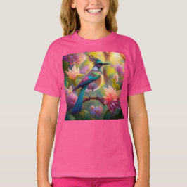 Camiseta Arrendajo de Cabeza Verde Ave de Fantasía
