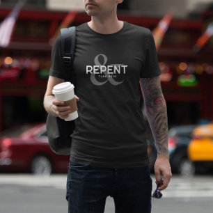 Camiseta Arrepender y revertir la tipografía cristiana