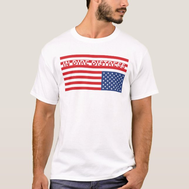 Camiseta Arriba Abajo Bandera de Estados Unidos: En grave p (Anverso)