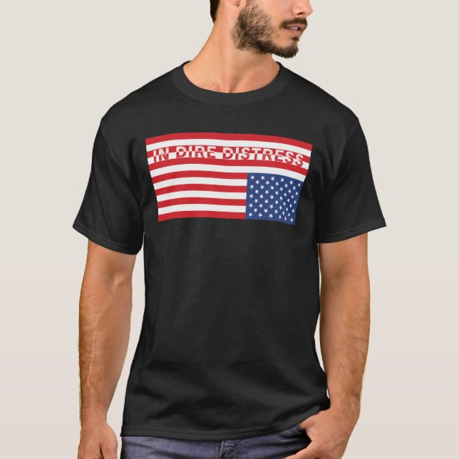 Camiseta Arriba Abajo Bandera de Estados Unidos: En grave p (Anverso)