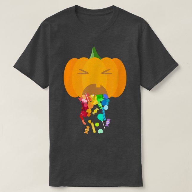 Camiseta Arriba Chuck Pumpkin Jack O Lantern T (Diseño del anverso)