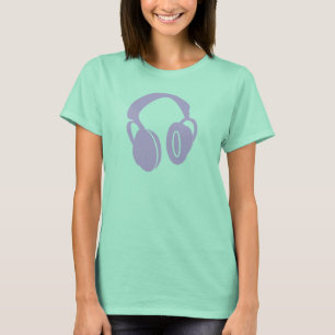 Camiseta Arriba de auriculares rosados
