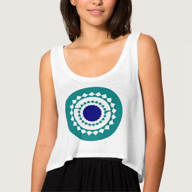 Camiseta Arriba de cultivos de Mandala (Anverso)