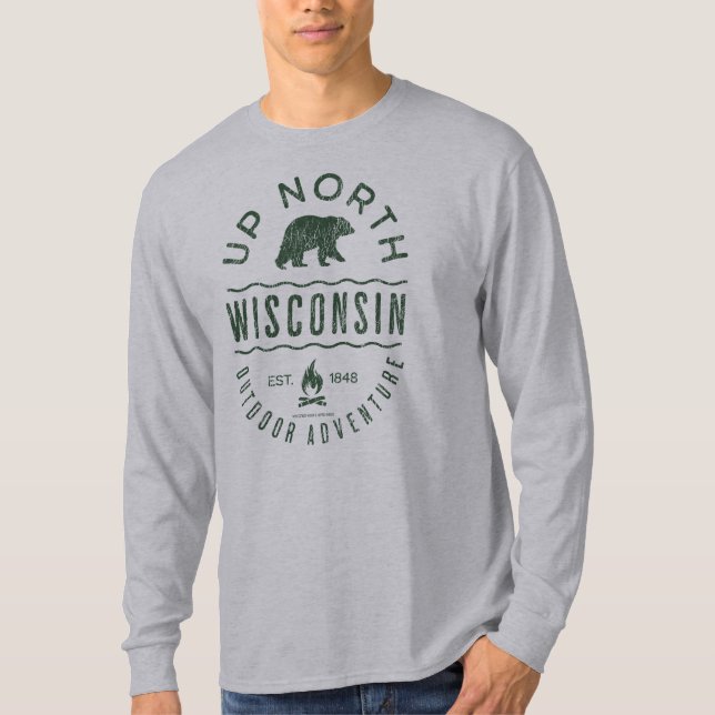 Camiseta Arriba del norte de Wisconsin (Anverso)
