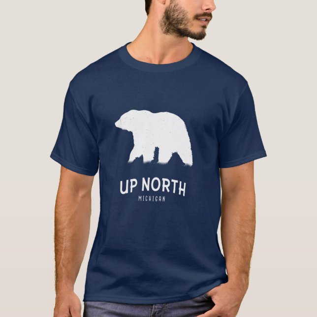 Camiseta Arriba del oso norte de Michigan (Anverso)