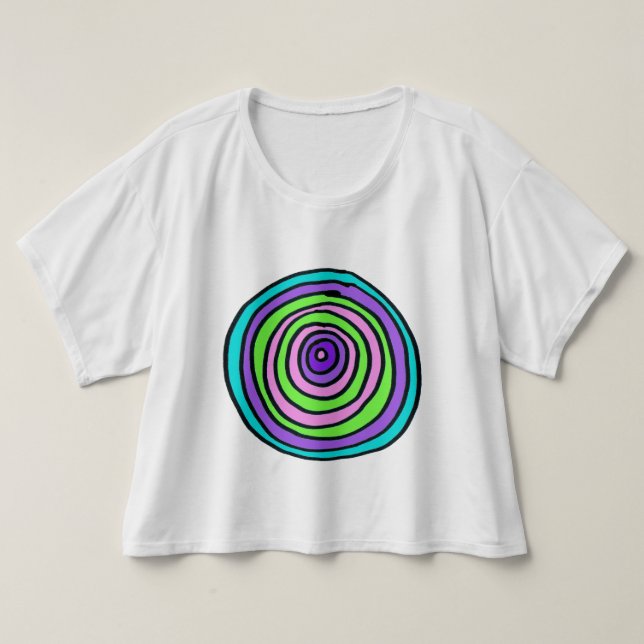 Camiseta Arriba del recorte hipnótico (Diseño del anverso)