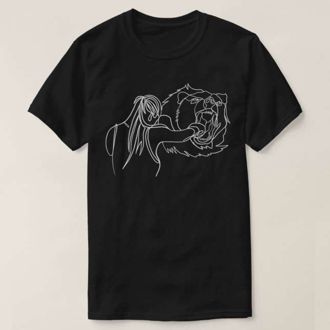 Camiseta Arriba del tanque del oso de punteo de la mujer (Diseño del anverso)