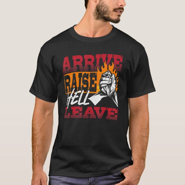 Camiseta Arriba Levantar Al Infierno Dejar Al Luchador De B (Anverso)
