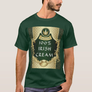 Camiseta arriesgada de crema irlandesa 100% día de