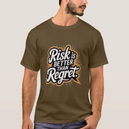 Camiseta Arriesgar Es Mejor Que Arrepentirse Brown Streetwe