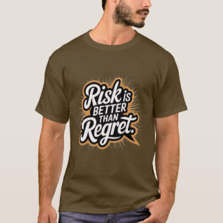 Camiseta Arriesgar Es Mejor Que Arrepentirse Brown Streetwe