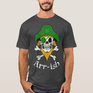 Camiseta ARRish Funny Irish Pirate Clover Skull Guay St