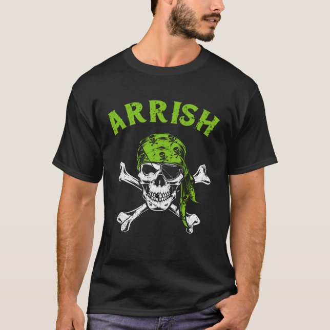 Camiseta Arrish Irish Pirate  St Patricks Day St Paddys Day (Anverso)