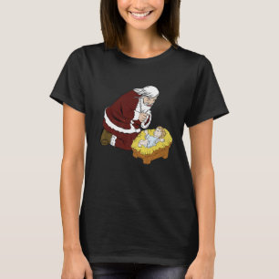 Camiseta Arrojando a Santa Claus con el bebé Jesús T-Navi