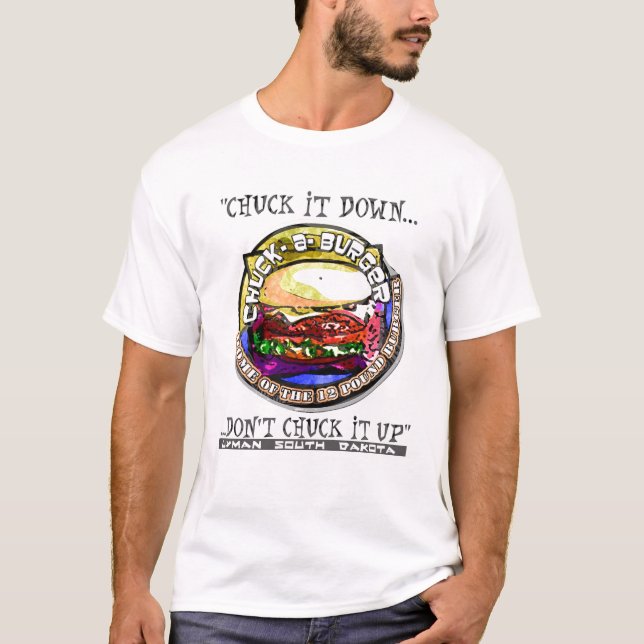 Camiseta arroje una hamburguesa (Anverso)