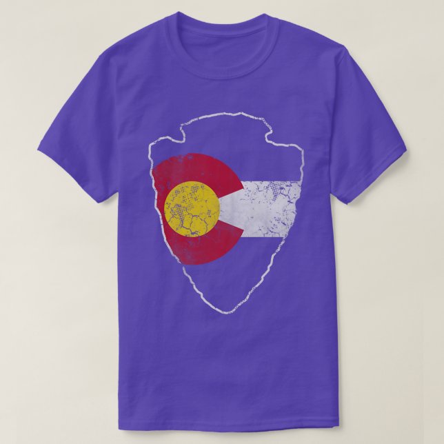 Camiseta Arrotrilla de la bandera de Colorado de época (Diseño del anverso)
