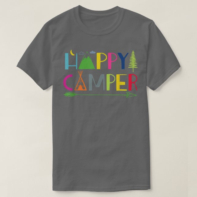 Camiseta Arrow Camper Happy Summer Camp Camping Gift Hombre (Diseño del anverso)