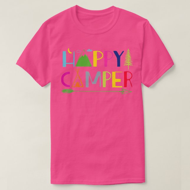 Camiseta Arrow Camper Happy Summer Camp Camping Gift Hombre (Diseño del anverso)