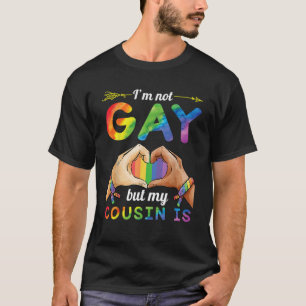 Camiseta Arrow Heart Hand No Soy Gay Pero Mi Primo Es Prou