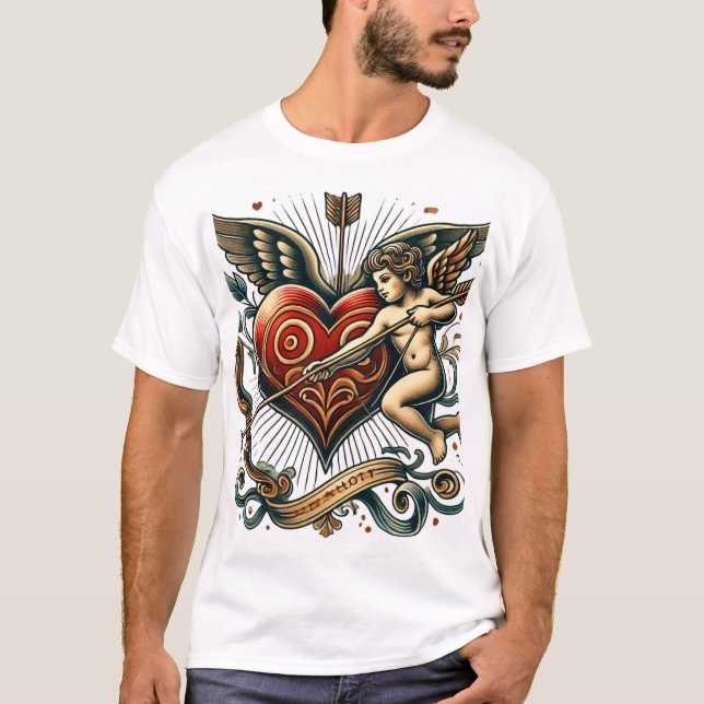Camiseta "Arrow of Love: A Timeless Tattoo Art" (Anverso)