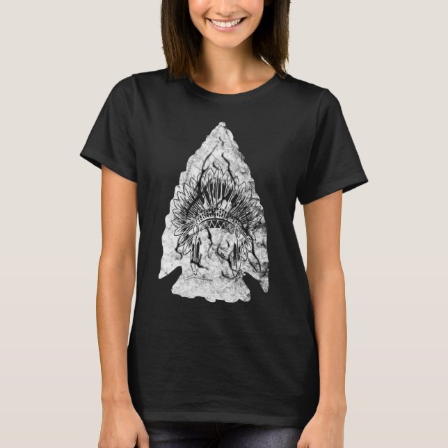 Camiseta Arrowhead Hunter Native American Arrowhead Hunting (Anverso)