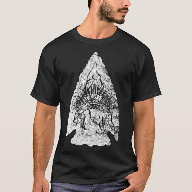 Camiseta Arrowhead Hunter Native American Arrowhead Hunting (Anverso)
