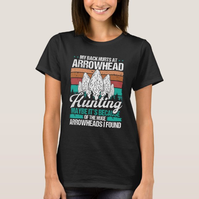 Camiseta Arrowhead Hunting Humor Back Injury Surgery  Colle (Anverso)