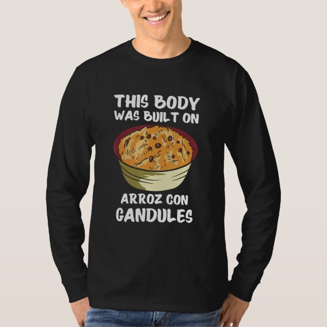 Camiseta Arroz Con Gandules Design For Puerto Rican Food Lo (Anverso)