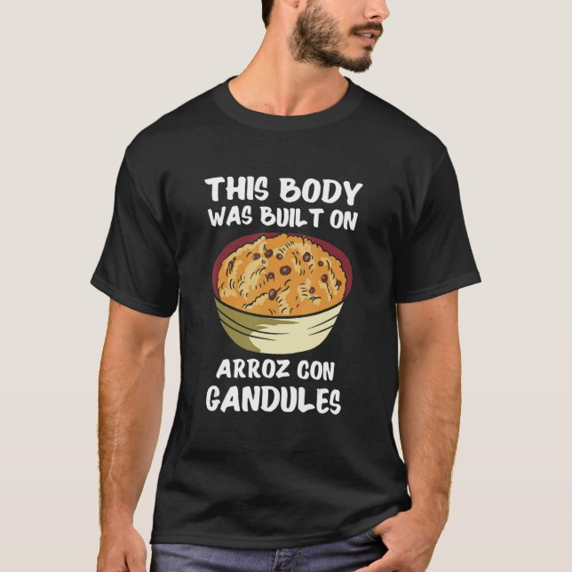 Camiseta Arroz Con Gandules Design For Puerto Rican Food Lo (Anverso)
