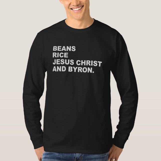Camiseta Arroz De Azúcar Jesucristo Y Byron Gracioso Para L (Anverso)