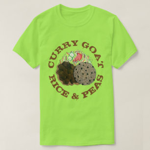 Camiseta Arroz de cabra de curry y comida del Caribe jamaiq