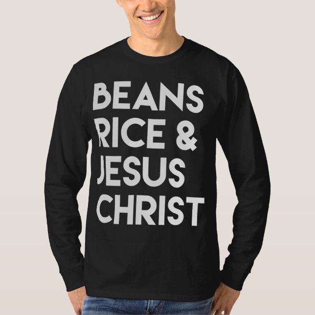 Camiseta Arroz de frejoles y Jesucristo (Anverso)
