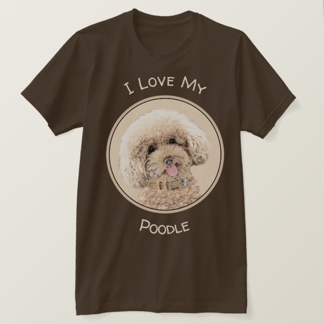Camiseta Arroz de juguete en miniatura de perro crema marró (Anverso del diseño)