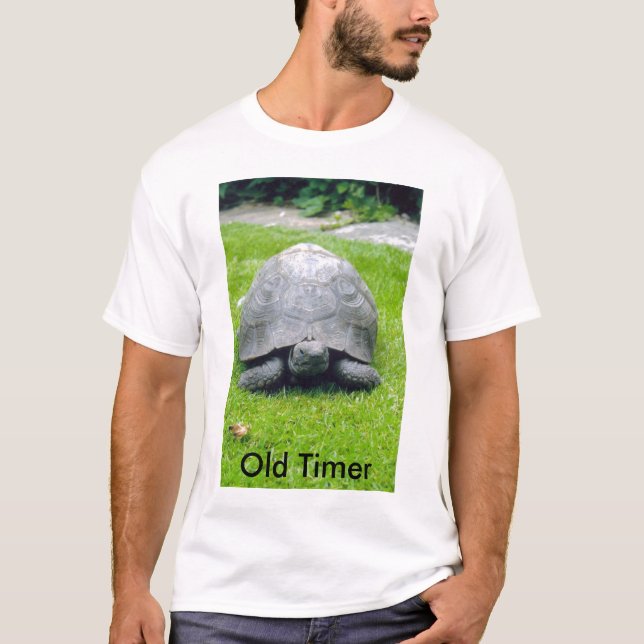Camiseta Arroz la tortuga., contador de tiempo viejo (Anverso)