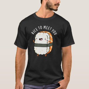 Camiseta Arroz Para Conocerte El Gracioso Sushi Pun Oscuro 
