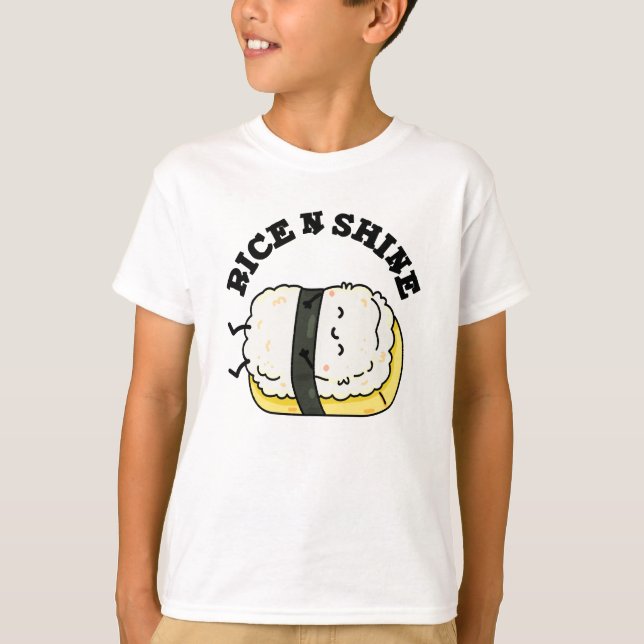 Camiseta Arroz Y Brillo Gracioso Sushi Pun (Anverso)