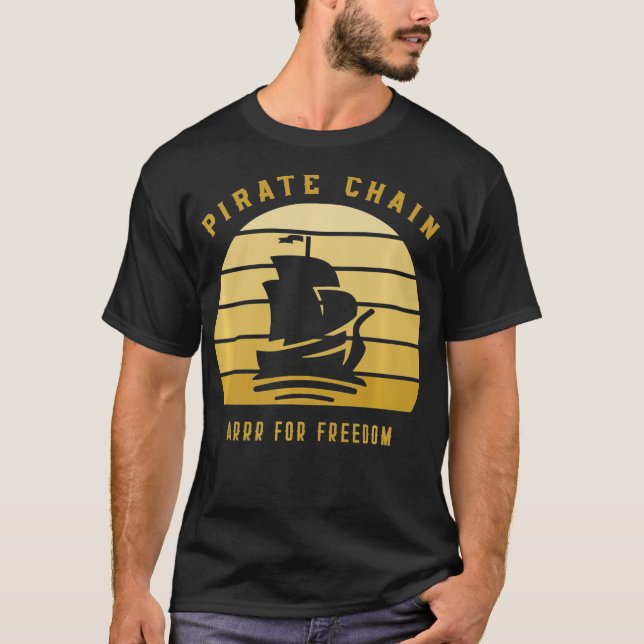Camiseta Arrr De Cadena Pirata Por La Moneda Cripta De Libe (Anverso)