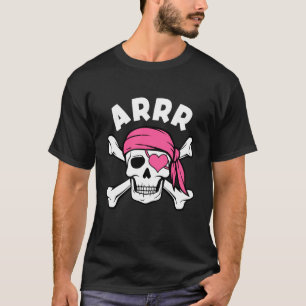 Camiseta Arrr Pirata Parche Ocular Corazón Bonito Halloween