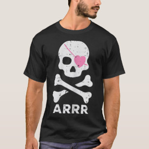 Camiseta Arrr Pirate Heart Eyepatch Halloween Mujeres