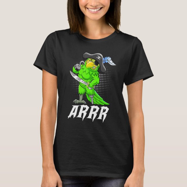 Camiseta Arrr Pirate Parrot Jolly Roger Halloween Costume D (Anverso)