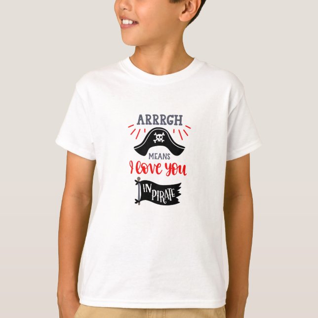 Camiseta arrr significa amor en pirata (Anverso)