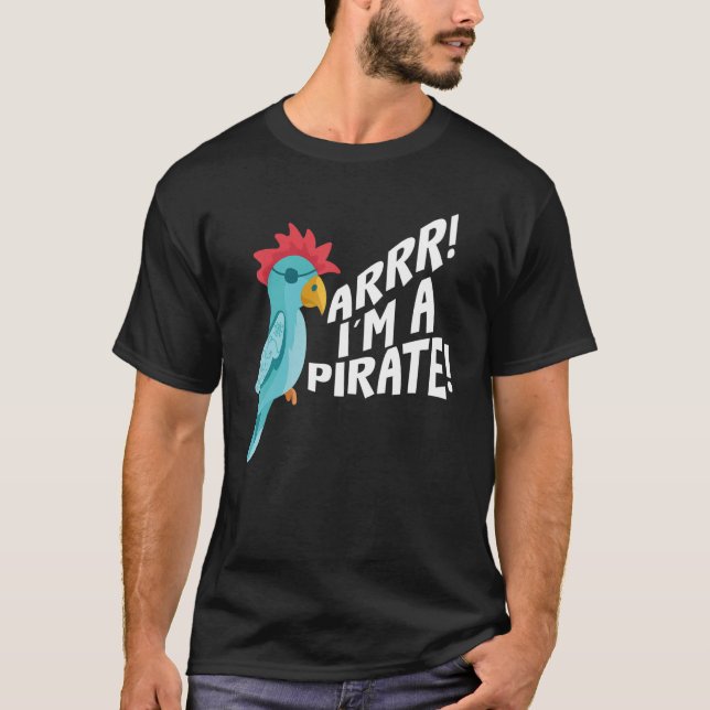 Camiseta Arrr, soy un loro pirata hablando de aves (Anverso)