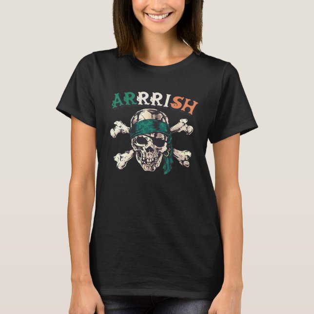 Camiseta Arrrish Irish Pirate St Patricks Day (Anverso)