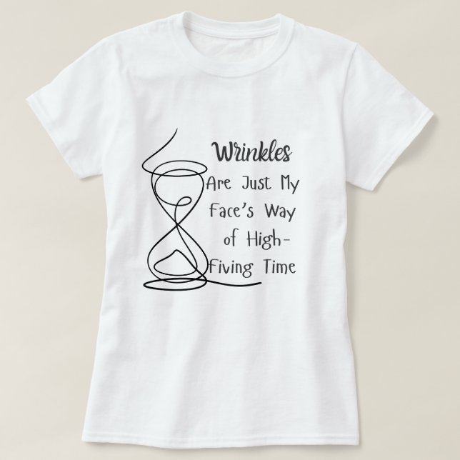 Camiseta Arrugas: cinco veces más altas (Diseño del anverso)