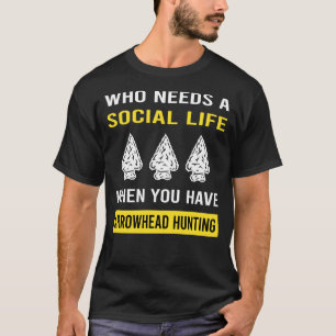Camiseta Arrugas de caza de punta de flecha de la vida soci