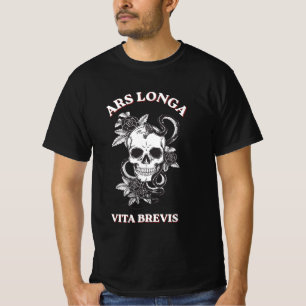 Camiseta Ars Longa Vita Brevis Cráneo y Serpiente