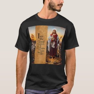 Camiseta Art de Good Shepherd Pintando a John 10 Plockhorst